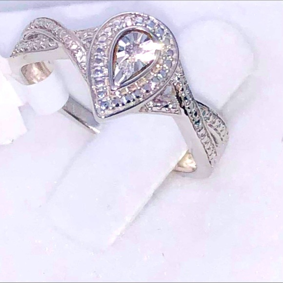 Jewelry - Pear Diamond Ring & Matching Diamond Earring Set